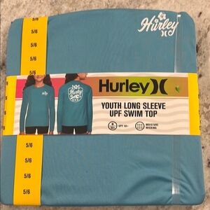 Hurley Blue Youth UPF Swim Shirt